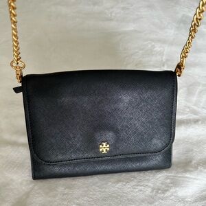 Tory Burch leather Emerson chain wallet  crossbody bag